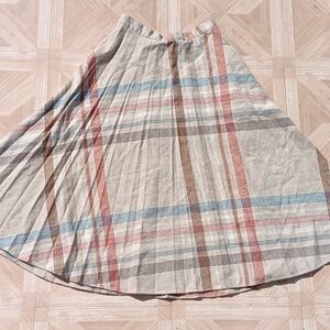 Vintage handmade 60s pleated plaid skirt size 0